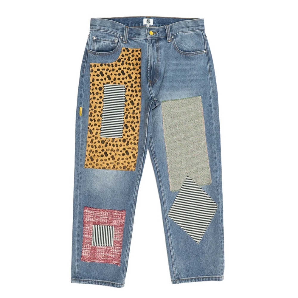 ROUND TWO PATCH WORK UNISEX DENIM PANTS
